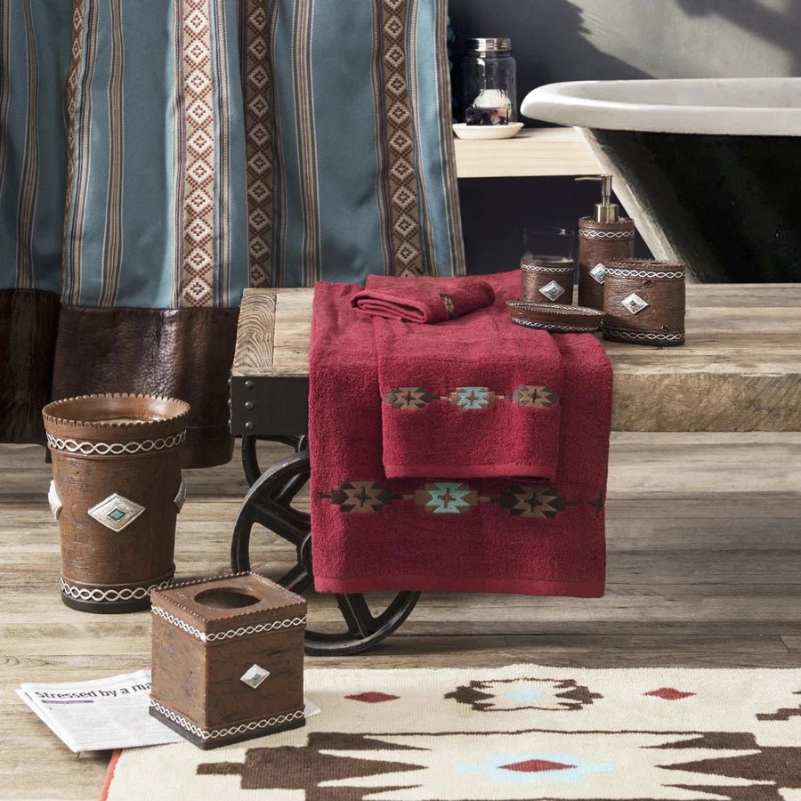 Ruidoso Aztec Stripe Shower Curtain - Ozark Cabin Décor, LLC