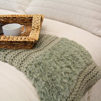 Plush Knit Throw - Sage - Ozark Cabin Décor, LLC