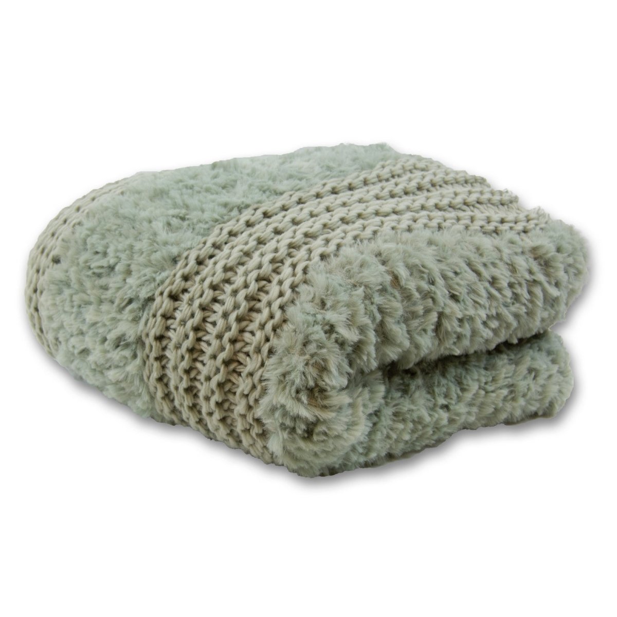 Plush Knit Throw - Sage - Ozark Cabin Décor, LLC