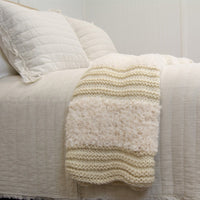 Plush Knit Throw - Ivory - Ozark Cabin Décor, LLC