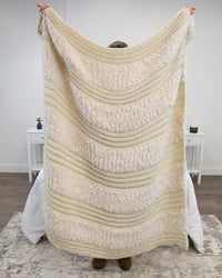 Plush Knit Throw - Ivory - Ozark Cabin Décor, LLC