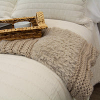 Plush Knit Throw - Taupe - Ozark Cabin Décor, LLC