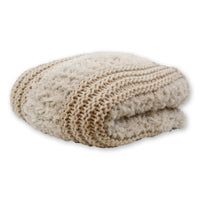 Plush Knit Throw - Taupe - Ozark Cabin Décor, LLC