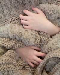 Plush Knit Throw - Taupe - Ozark Cabin Décor, LLC