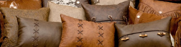 Genuine Leather USA-Made Decorative Pillows - Ozark Cabin Décor, LLC