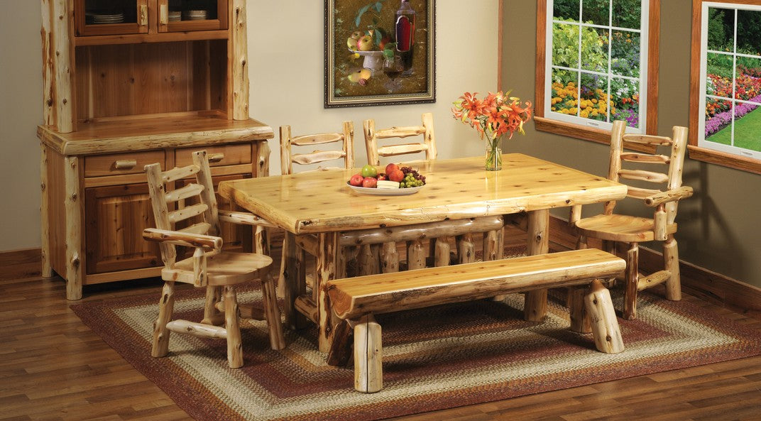 Cedar Log Dining Room Furniture