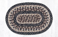 Black & Tan 10"x15" Braided Jute Swatch