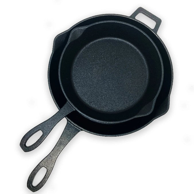 10 - in and 12 - in Cast Iron Skillet Set - Ozark Cabin Décor, LLC