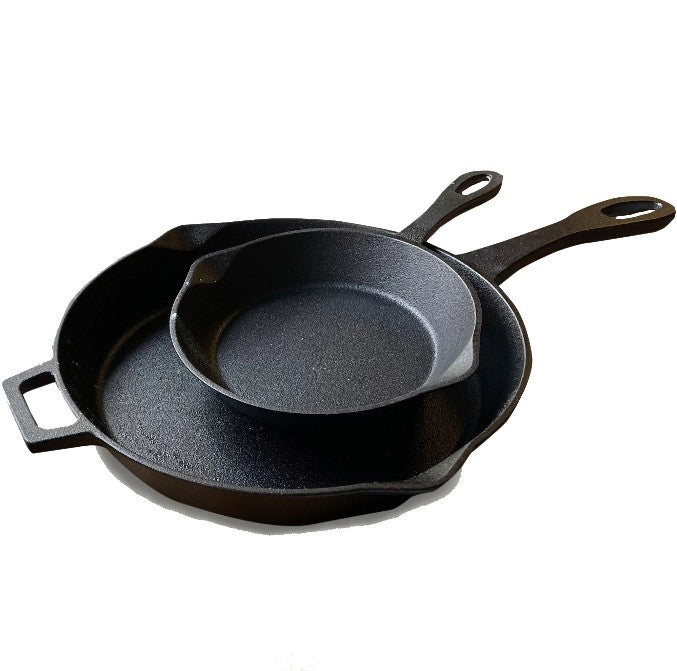 10 - in and 14 - in Cast Iron Skillet Set - Ozark Cabin Décor, LLC
