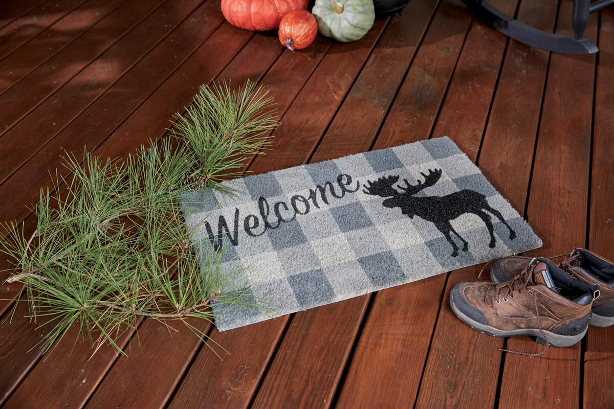 Welcome Moose Door Mat
