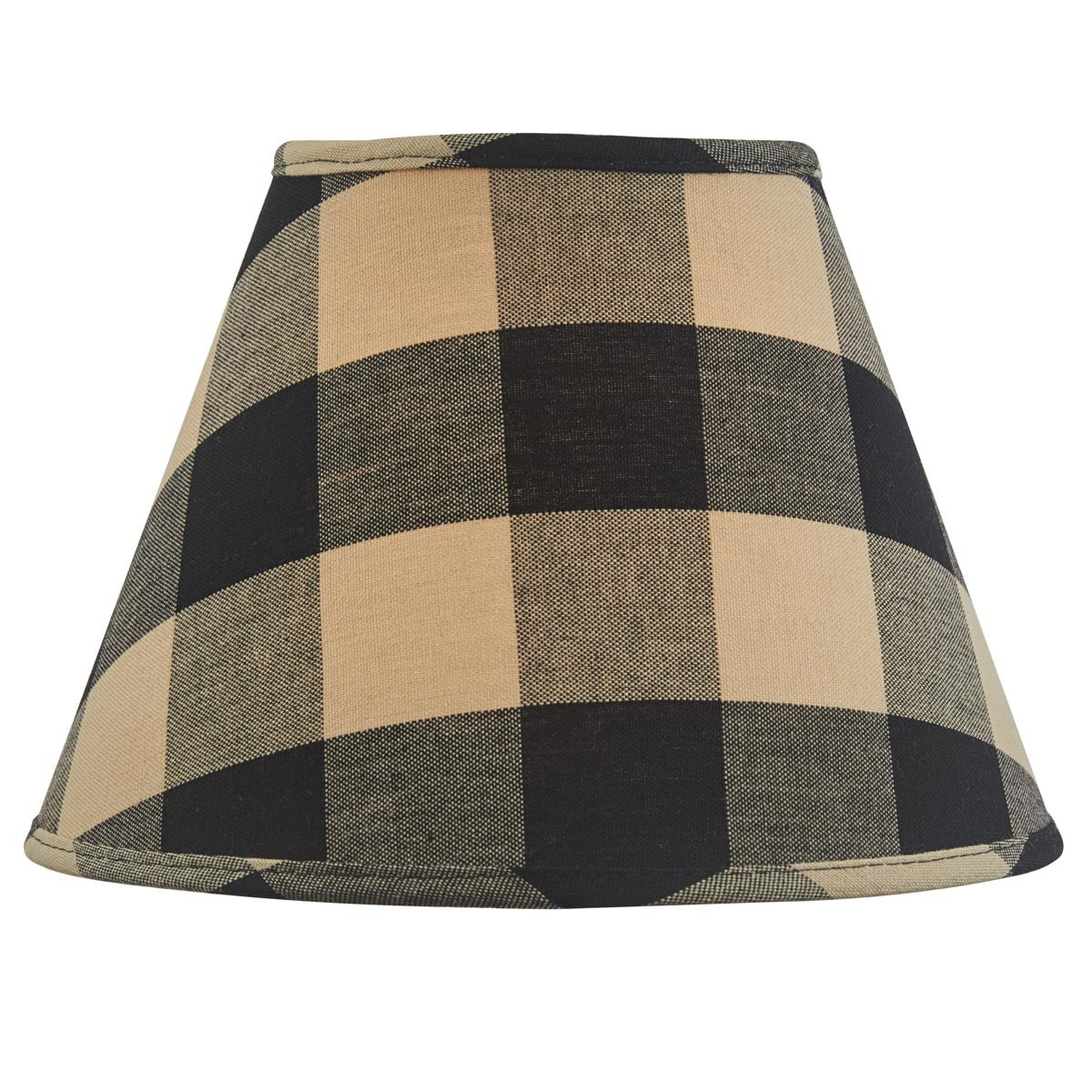 Wicklow Check 10" Lamp Shade - Black - Ozark Cabin Décor, LLC