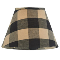 Wicklow Check 10" Lamp Shade - Black - Ozark Cabin Décor, LLC