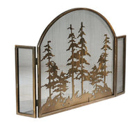 50" Wide X 30" High Tall Pines Arched Fireplace Screen - Ozark Cabin Décor, LLC