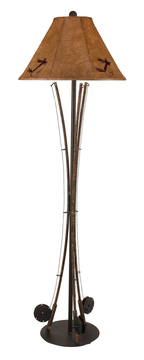 Rustic 3 Fishing Pole Floor Lamp - Ozark Cabin Décor, LLC