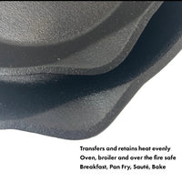 12 - in and 14 - in Cast Iron Skillet Set - Ozark Cabin Décor, LLC