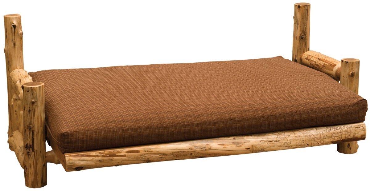 Cedar Log Futon w/Mattress - Ozark Cabin Décor, LLC