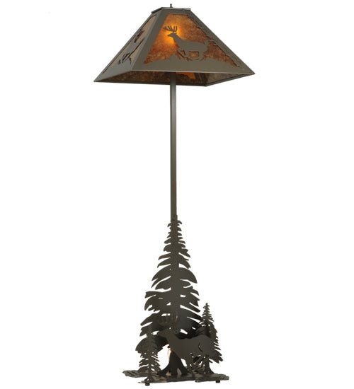 72"H Lone Deer 2 LT Floor Lamp - Ozark Cabin Décor, LLC