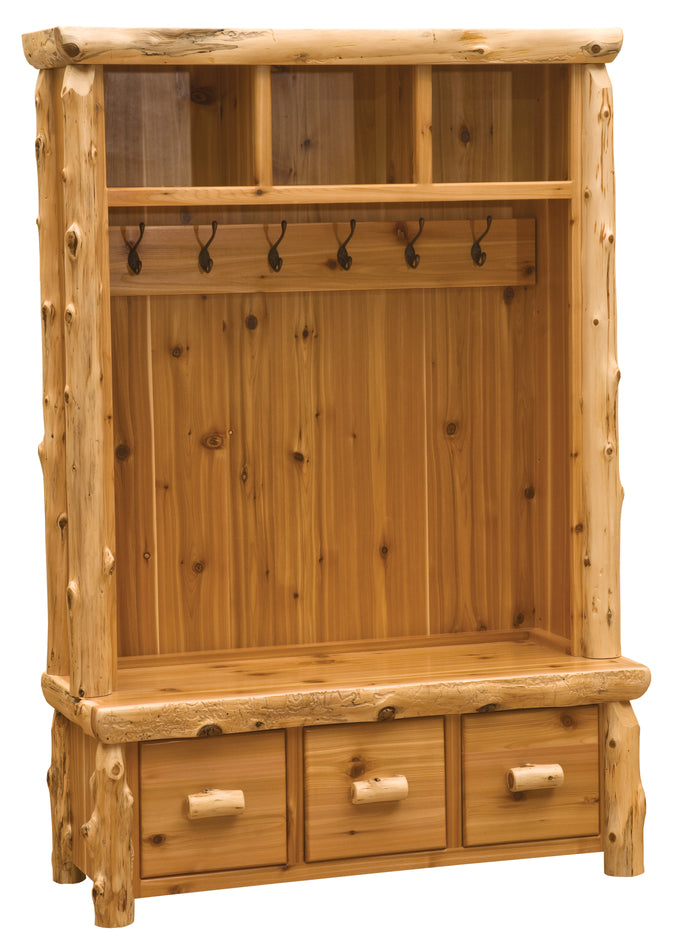 Cedar Log Entry Locker