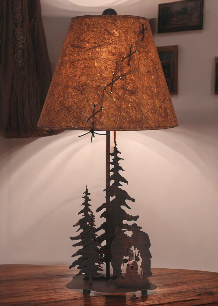 Cowboys Campfire Accent Lamp w/Night Light