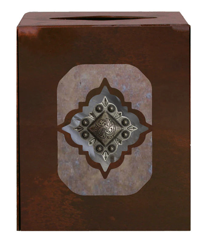 Diamond Old Silver Square Tissue Holder