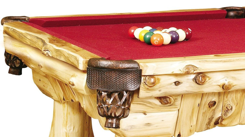Natural Cedar Log Pool Table - Ozark Cabin Décor, LLC
