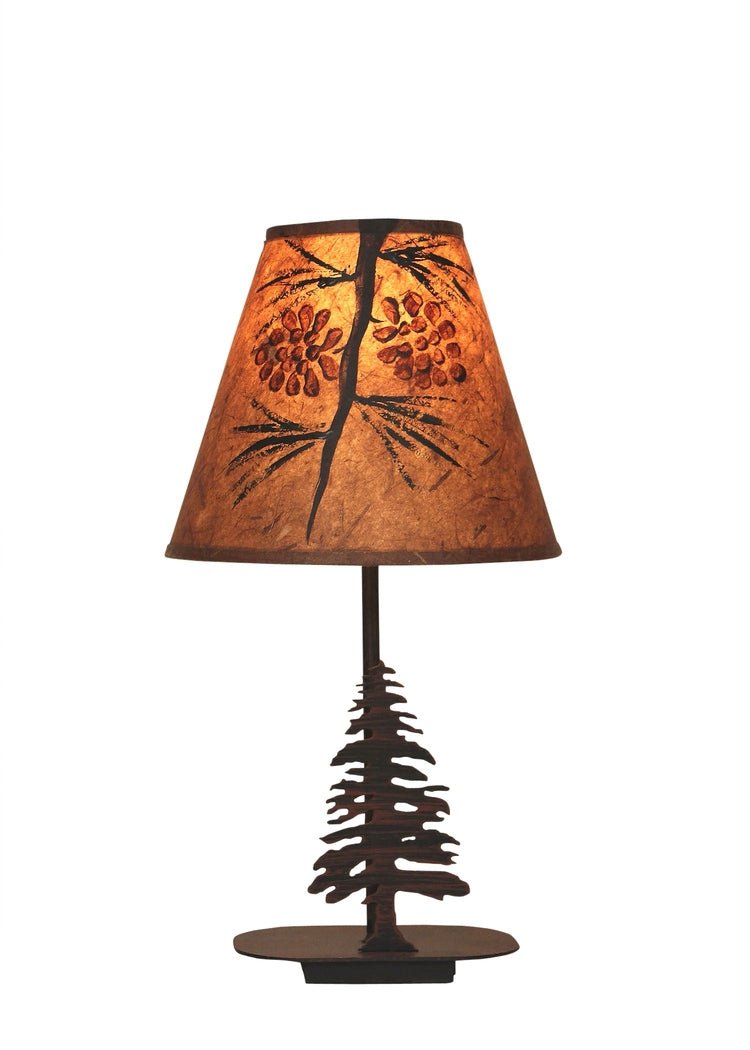 Mini Iron Pine Tree Lamp - Ozark Cabin Décor, LLC