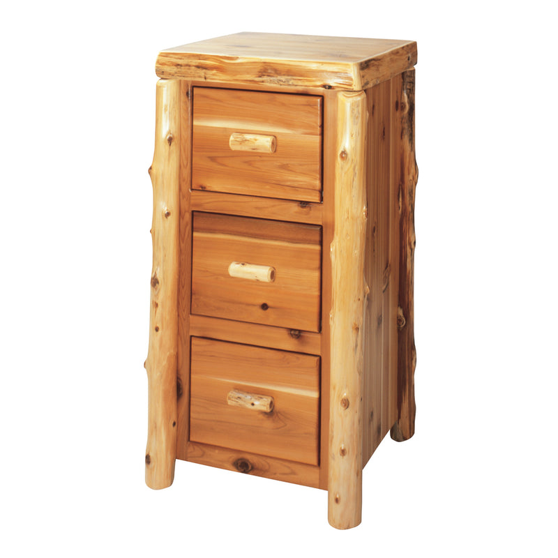 Cedar Three Drawer File Cabinet