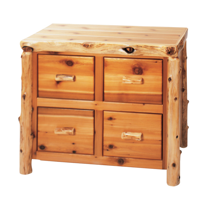 Cedar Four Drawer File Cabinet