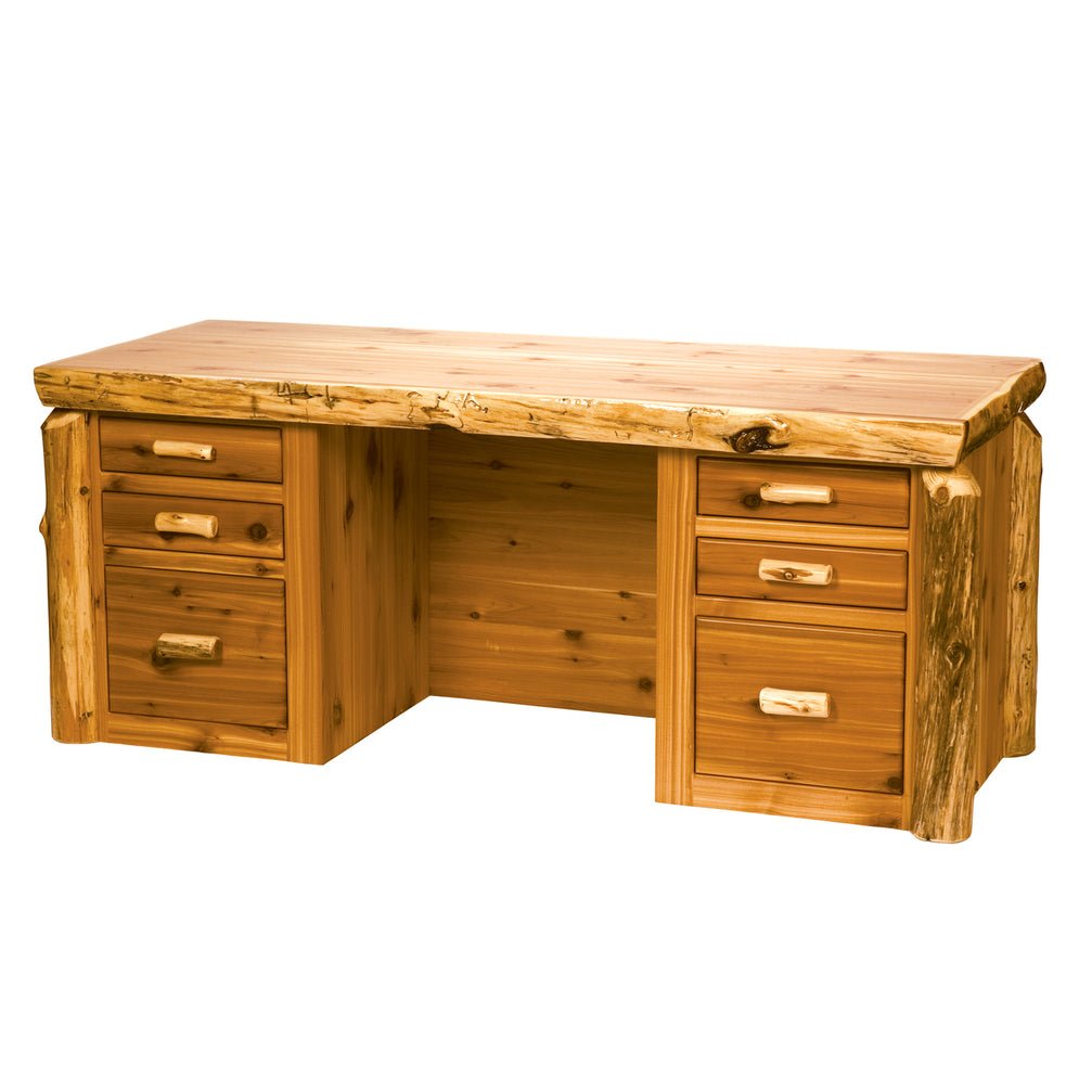 Cedar Log Executive Desk - Ozark Cabin Décor, LLC
