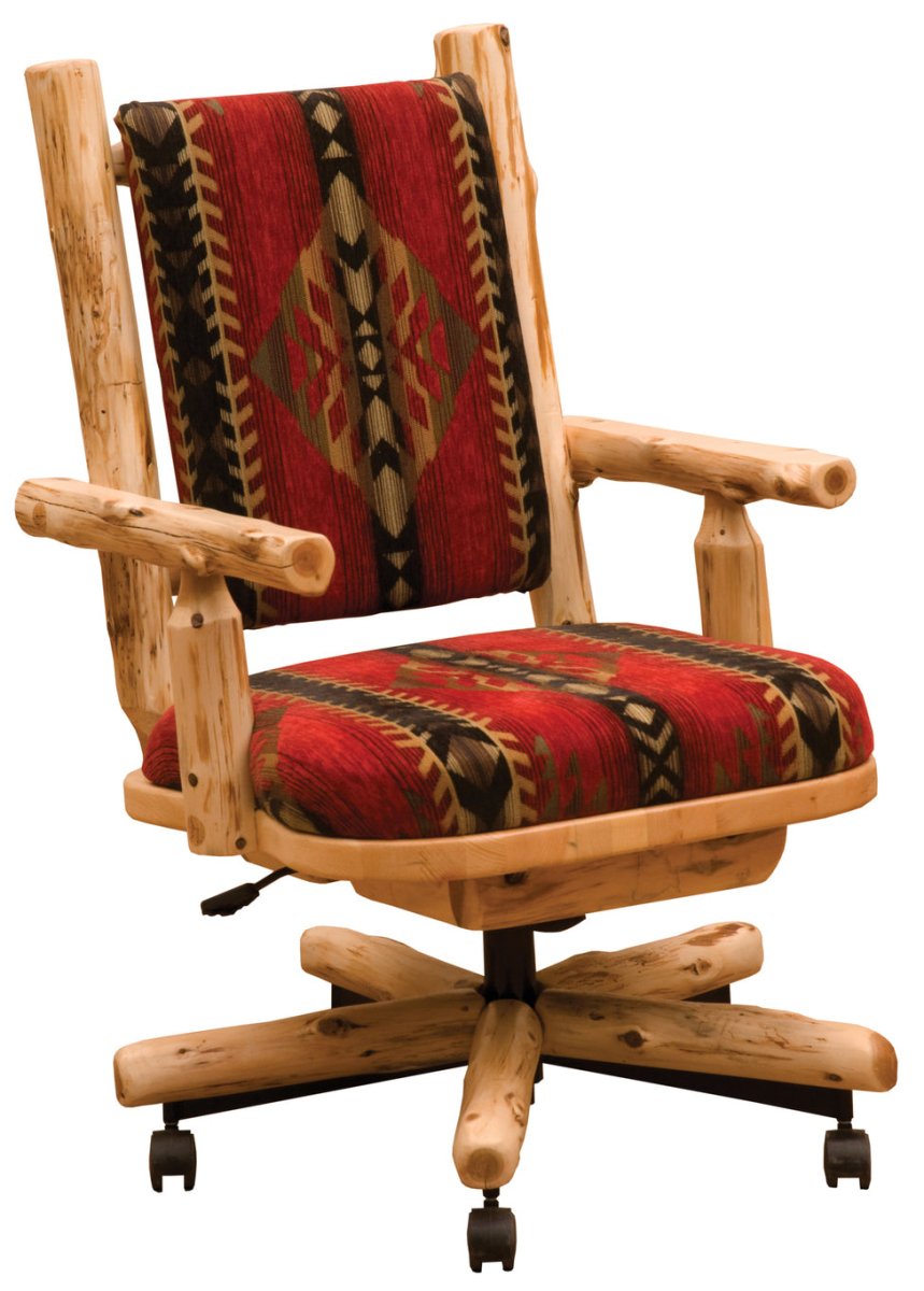 Fireside Lodge Handcrafted Upholstered Executive Chair