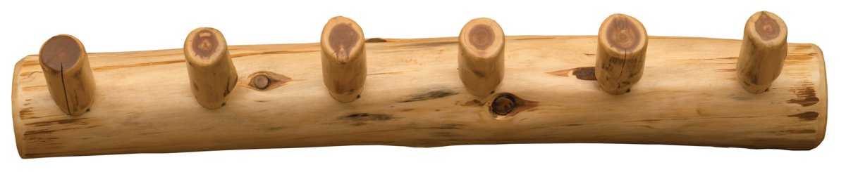 Cedar Log Wall Coat Rack - Thumbnail 2