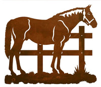 Standing Bay Horse Wall Art - 20" - Ozark Cabin Décor, LLC