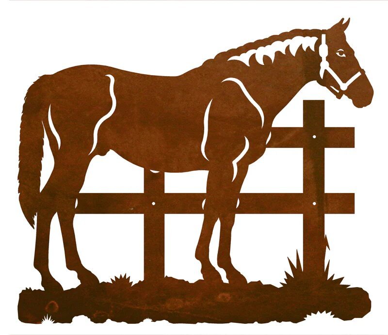 Standing Bay Horse Wall Art - 20" - Ozark Cabin Décor, LLC