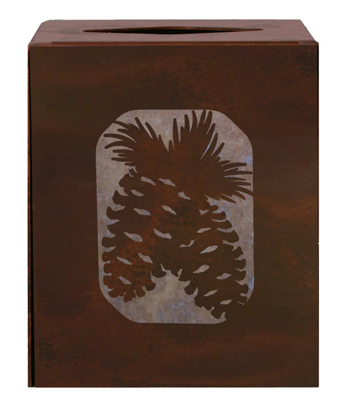 Pine Cone Square Tissue Box Cover