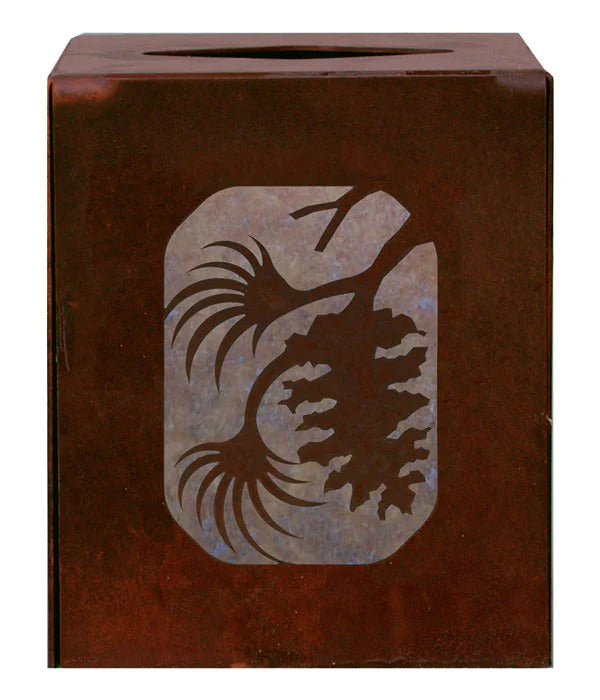 Pinecone Square Tissue Holder