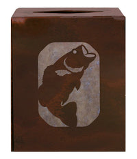 Bass Square Metal Tissue Holder handmade in the USA