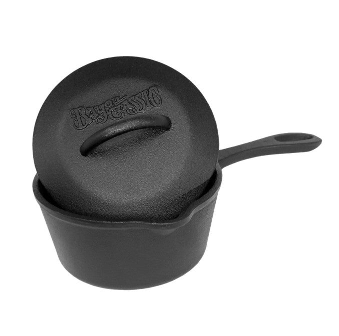 1 - Qt Covered Cast Iron Sauce Pot - Ozark Cabin Décor, LLC
