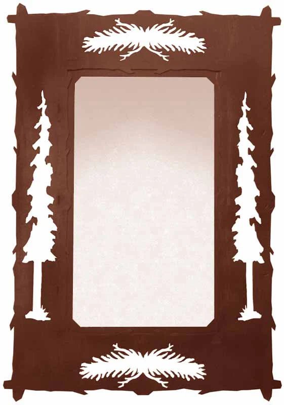 30" Pine Cone Hall Mirror - Ozark Cabin Décor, LLC