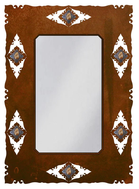 30" Picture Jasper Stone Mirror - Ozark Cabin Décor, LLC