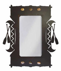 30" Canoe & Paddles Mirror - Ozark Cabin Décor, LLC