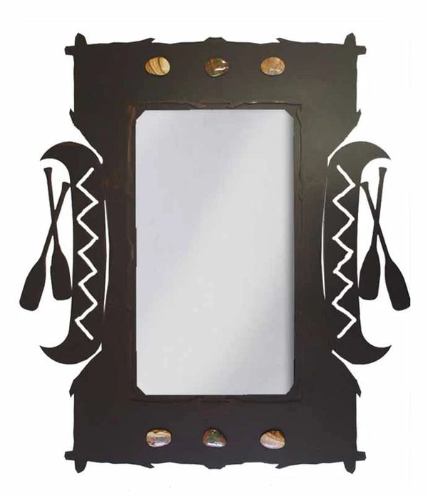 30" Canoe & Paddles Mirror - Ozark Cabin Décor, LLC