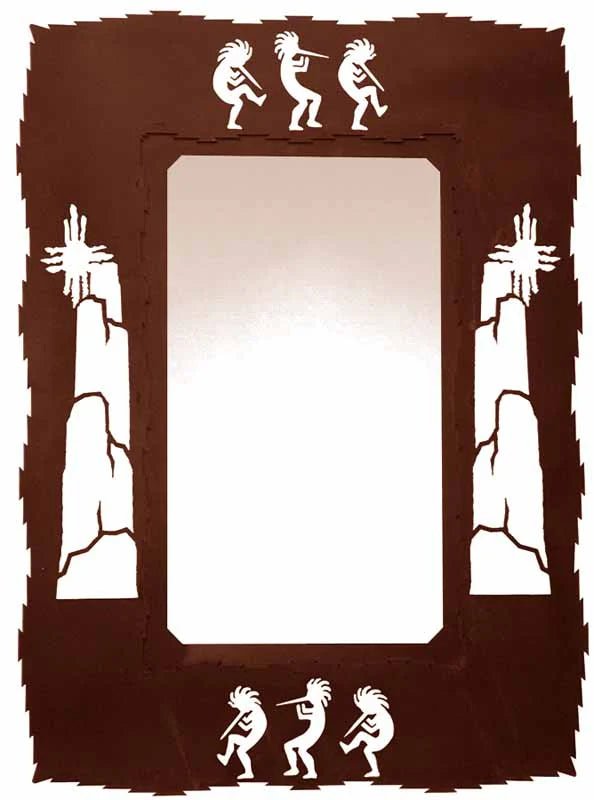 30" Kokopelli Hall Mirror - Ozark Cabin Décor, LLC
