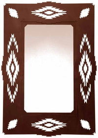 30" Southwest Diamond Hall Mirror - Ozark Cabin Décor, LLC