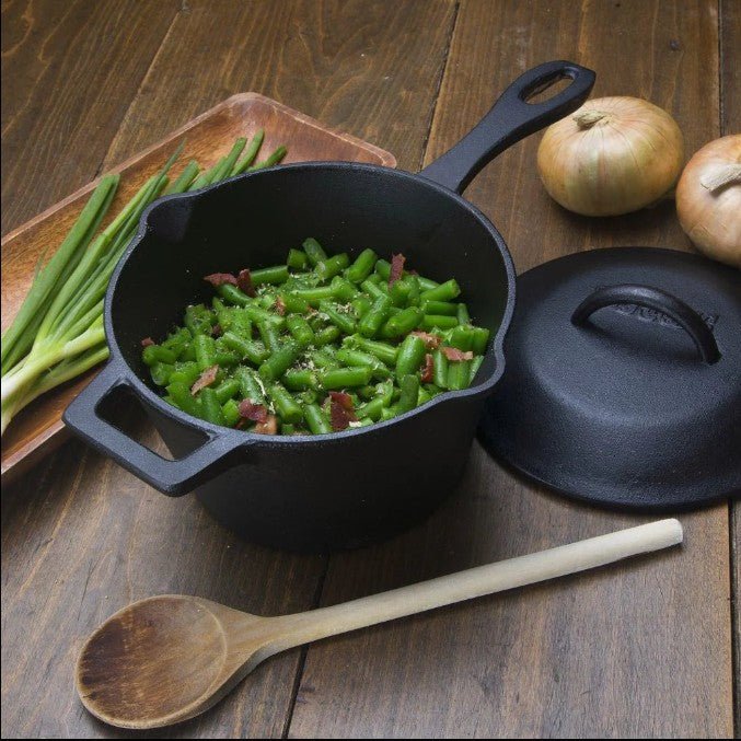 2.5 - qt Cast Iron Covered Sauce Pot - Ozark Cabin Décor, LLC