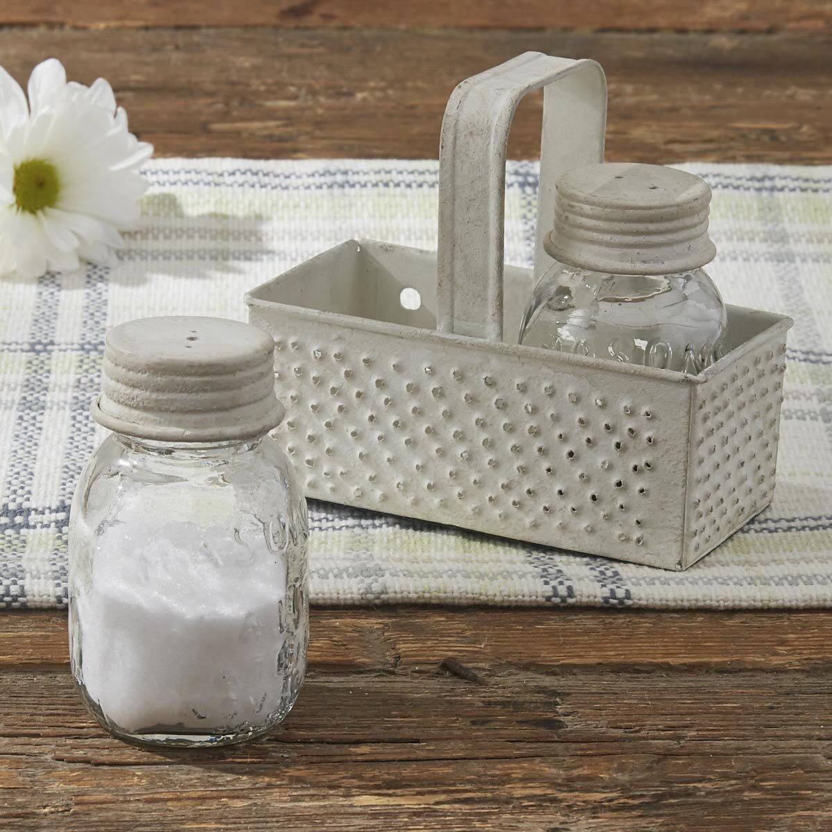 Grater Caddy with Mason Jar Salt & Pepper Set - Thumbnail 2
