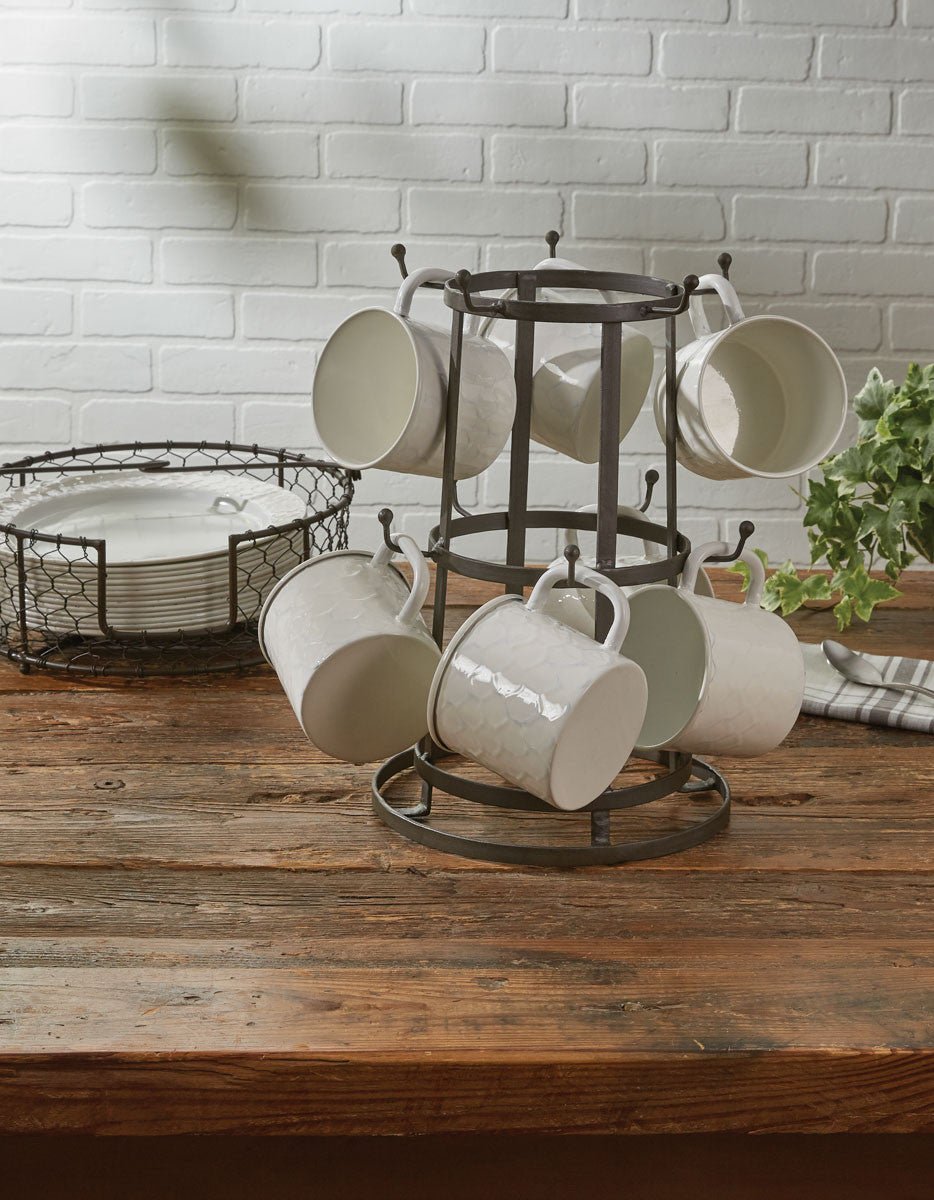 10 Mug Metal Mug Rack - Ozark Cabin Décor, LLC