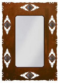 30" Unakite Stone Mirror - Ozark Cabin Décor, LLC