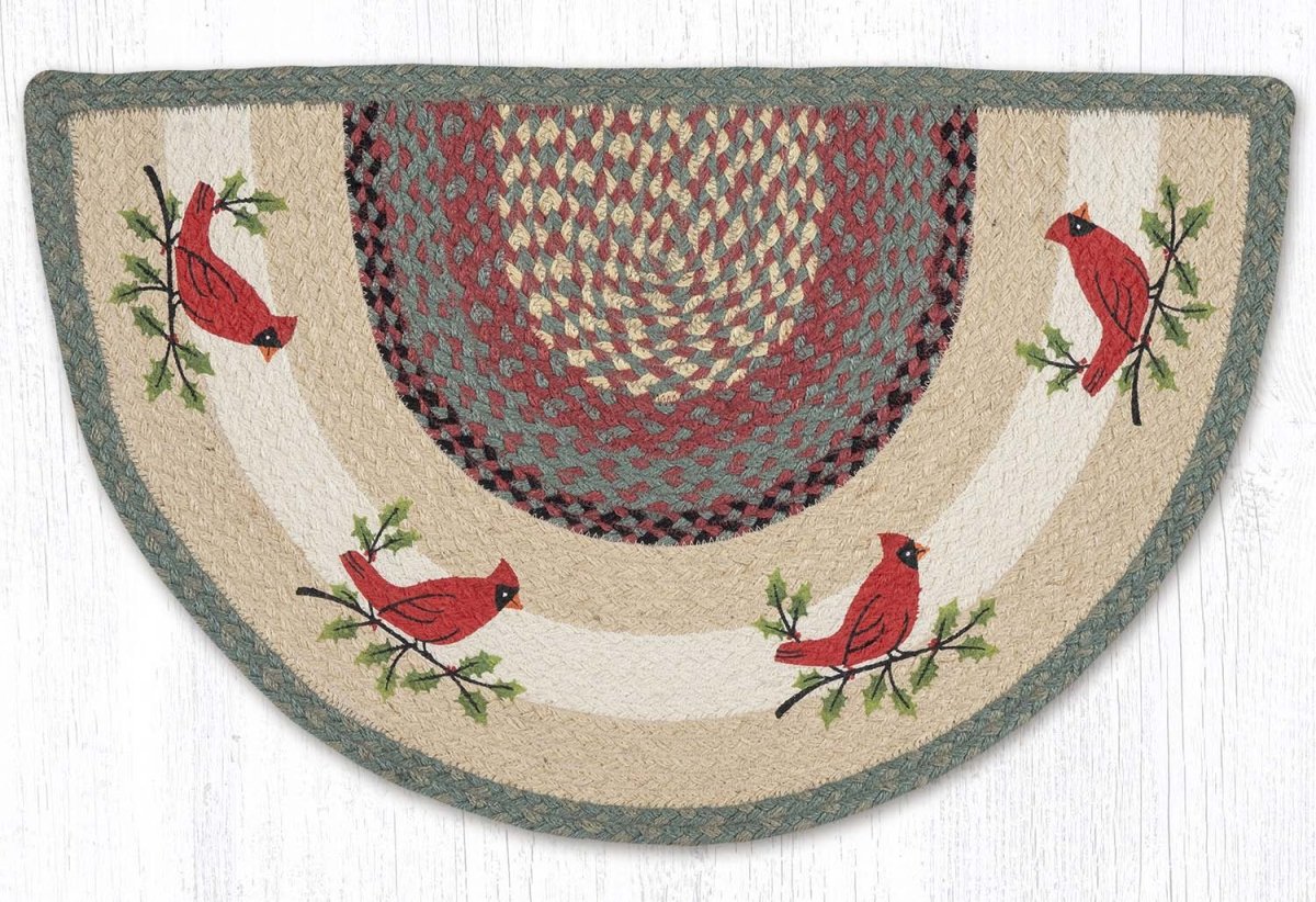 Holly Cardinal Slice Jute Rug - Ozark Cabin Décor, LLC
