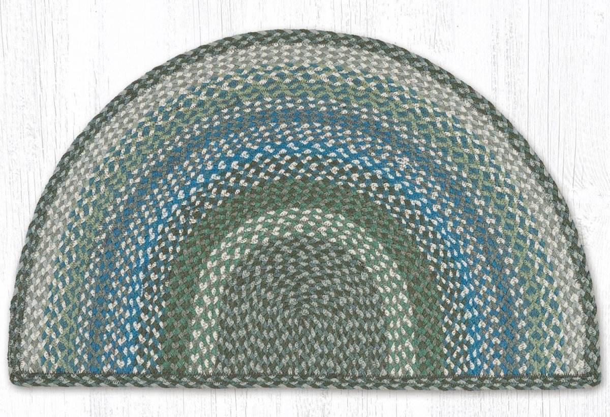 Sage/Ivory/Settlers Blue Jute Slice Rug - Ozark Cabin Décor, LLC