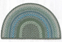 Sage/Ivory/Settlers Blue Jute Slice Rug - Ozark Cabin Décor, LLC